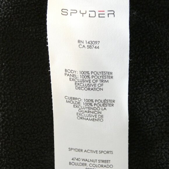 Spyder Jacket Size XXL Black 1/3 Zipper Logo Heavyweight Waffle Active Sports - Picture 9 of 10